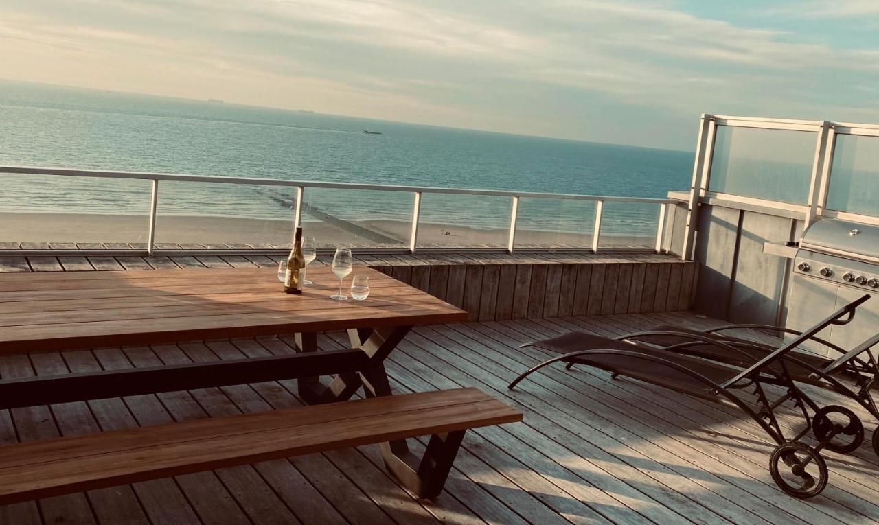 Penthouse Sea-Loft Blankenberge, Uniek Zeezicht, Luxeloft Met 40M2 Terras! Daire Dış mekan fotoğraf