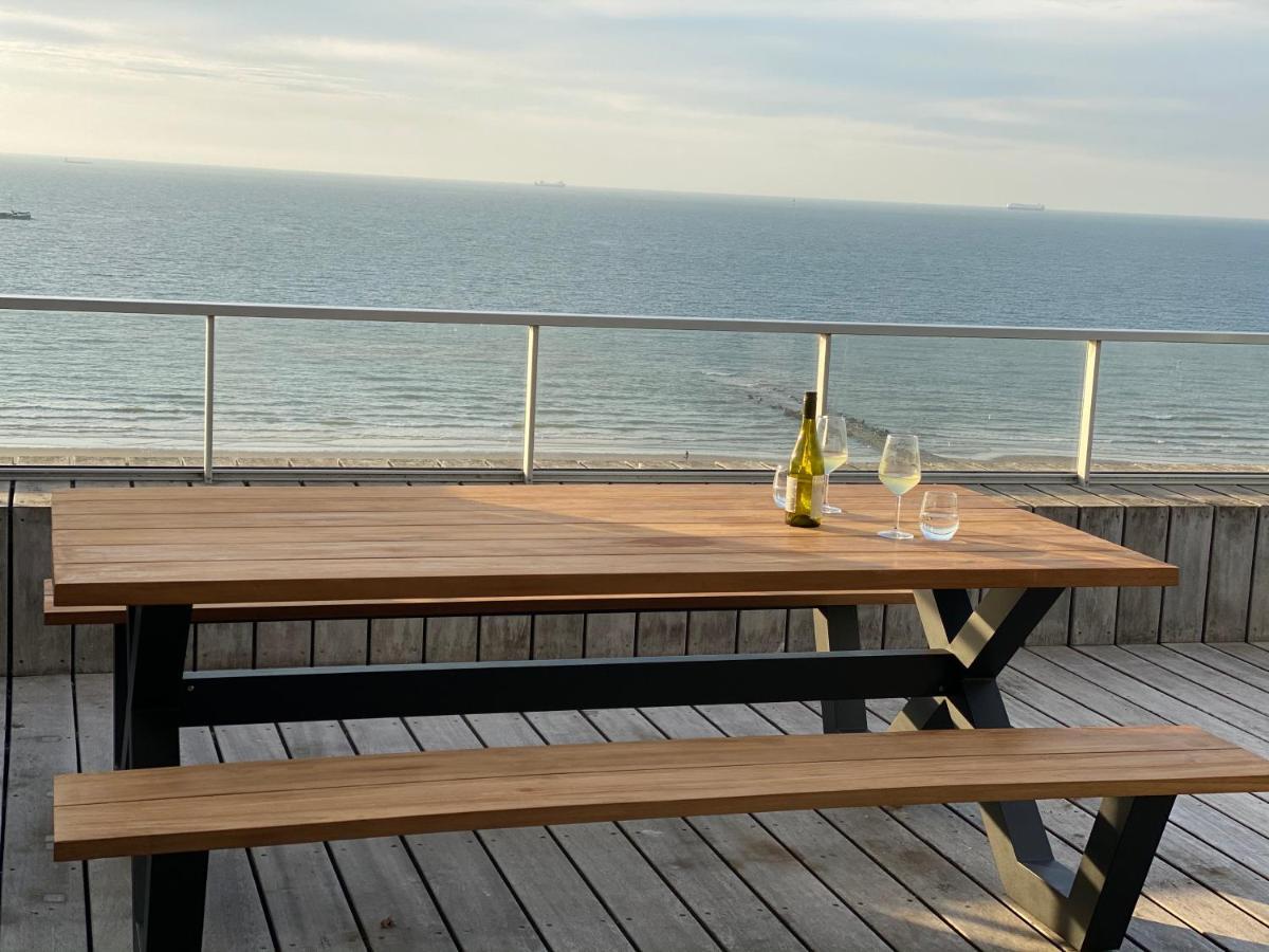Penthouse Sea-Loft Blankenberge, Uniek Zeezicht, Luxeloft Met 40M2 Terras! Daire Dış mekan fotoğraf