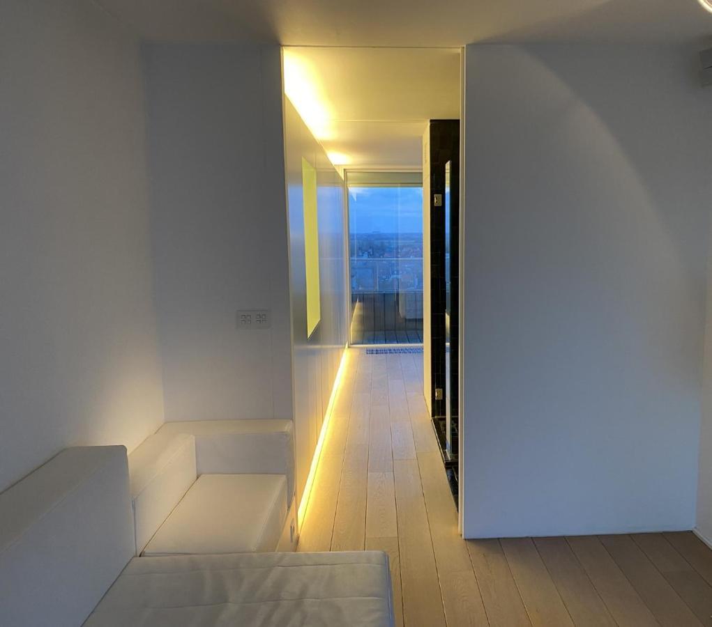 Penthouse Sea-Loft Blankenberge, Uniek Zeezicht, Luxeloft Met 40M2 Terras! Daire Dış mekan fotoğraf